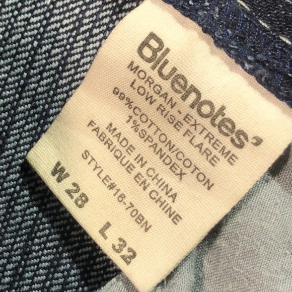 LIKE NEW BLUENOTES JEANS MORGAN BOOT 28x32 99% COTTON 🦋 - Picture 7 of 13